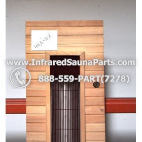 WOOD BENCHS + HEATERS - HEMLOCK WOOD BENCH + HEATER + RED COVER ( 44.6" x 16.2" ) 2