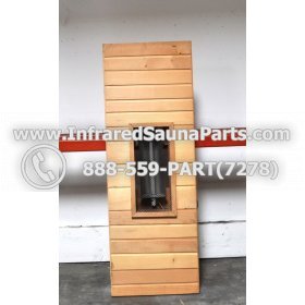 WOOD BENCHS + HEATERS - HEMLOCK WOOD BENCH + HEATHER + BLACK COVER ( 44.6" x 15.6" ) 1