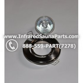 COMPLETE LIGHT ASSEMBLY 110V / 120V - COMPLETE LIGHT ASSEMBLY 1 HOUSING IN SILVER FINISH WITH 1 BULB 110V / 120V 3