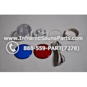 COMPLETE LIGHT ASSEMBLY 110V / 120V - COMPLETE LIGHT ASSEMBLY WITH BULB + RED AND BLUE COVER 110V / 120V 4