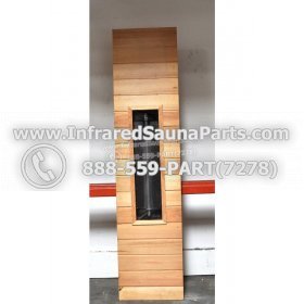 WOOD BENCHS + HEATERS - HEMLOCK WOOD BENCH + HEATHER + BLACK COVER ( 66.5" x 15.7" ) 1