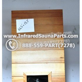 WOOD BENCHS + HEATERS - HEMLOCK WOOD BENCH + HEATHER + BLACK COVER ( 66.5" x 15.7" ) 3