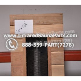 WOOD BENCHS + HEATERS - HEMLOCK WOOD BENCH + HEATHER + BLACK COVER ( 40" x 15.8" ) 3