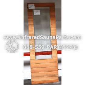 WOOD SAUNA WALLS - HEMLOCK WOOD SAUNA PANEL WITH GLASS ( 72.5" x 25" ) 1
