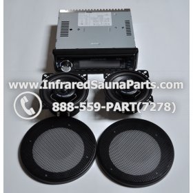 COMPLETE STEREO + SPEAKERS + COVERS - COMPLETE STEREO SYSTEM PC-3681 WITH 2 SPEAKERS 2