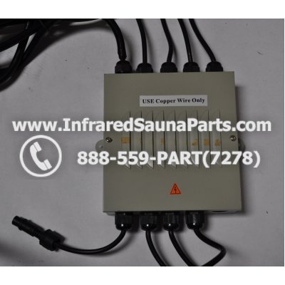 COMPLETE CONTROL POWER BOX 110V / 120V - COMPLETE CONTROL POWER BOX 110V / 120V DELUXE INFRARED SAUNA WITH 8 HEATER PLUGS v2 1