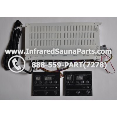 COMPLETE CONTROL POWER BOX WITH CONTROL PANEL - COMPLETE CONTROL POWER BOX MASTERSAUNA INFRARED SAUNA STYLE 4 WITH TWO CONTROL PANELS 1