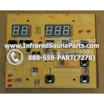 CIRCUIT BOARDS / TOUCH PADS - CIRCUIT BOARD  TOUCHPAD GAIA INFRARED SAUNA SRZHX00D - (8 BUTTONS) 1